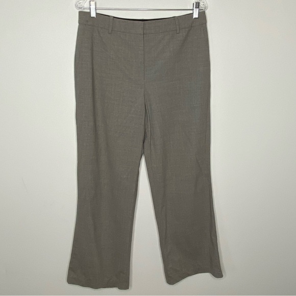 Saks Fifth Avenue Grey Virgin Wool Alexandra Fit Pants - Picture 1 of 8